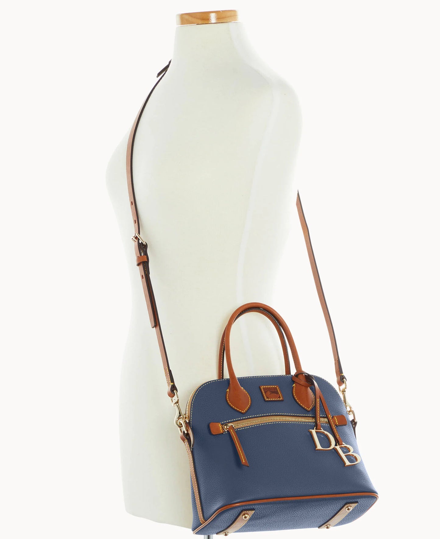 Pebble Grain Domed Satchel
