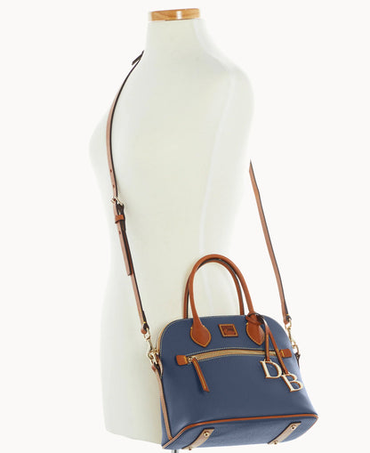 Pebble Grain Domed Satchel