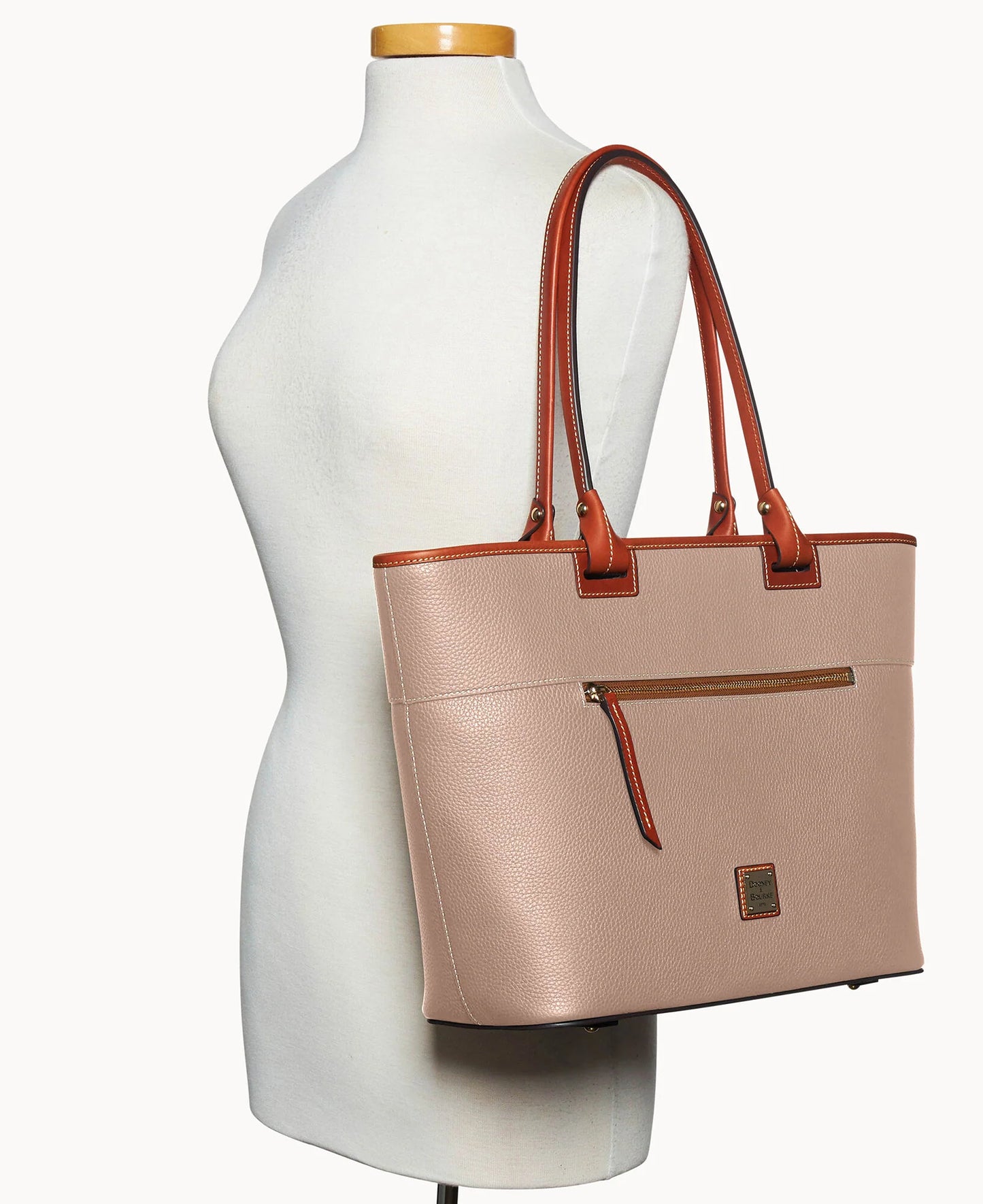 Pebble Grain Large Zip Tote