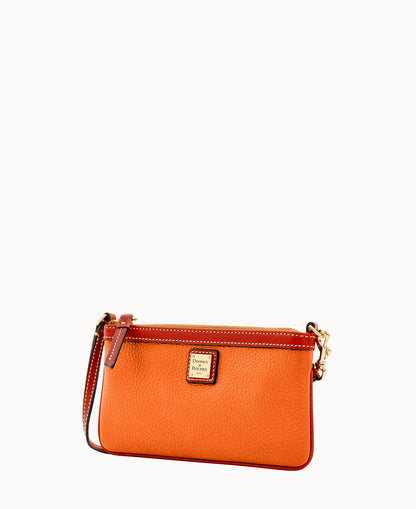 Pebble Grain Large Slim Wristlet