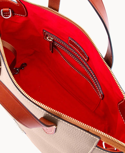 Pebble Grain Domed Satchel