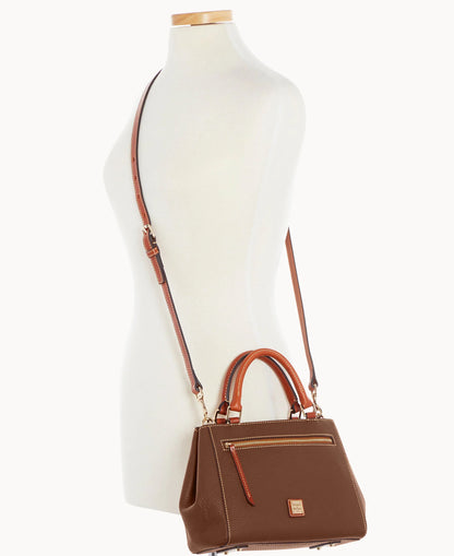 Pebble Grain Small Zip Satchel