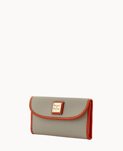 Pebble Grain Continental Clutch