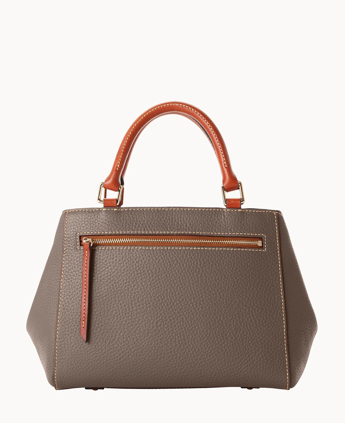 Pebble Grain Small Zip Satchel
