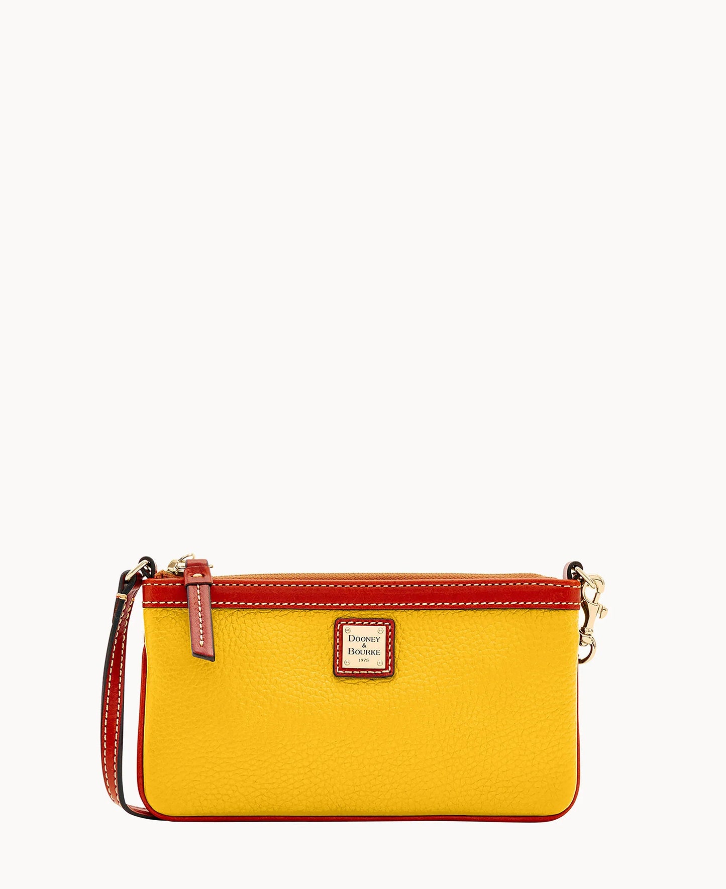 Pebble Grain Large Slim Wristlet