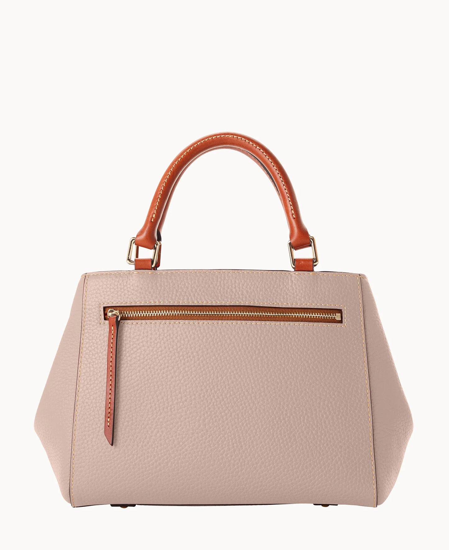 Pebble Grain Small Zip Satchel