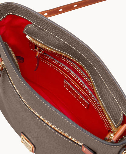 Pebble Grain Zip Crossbody