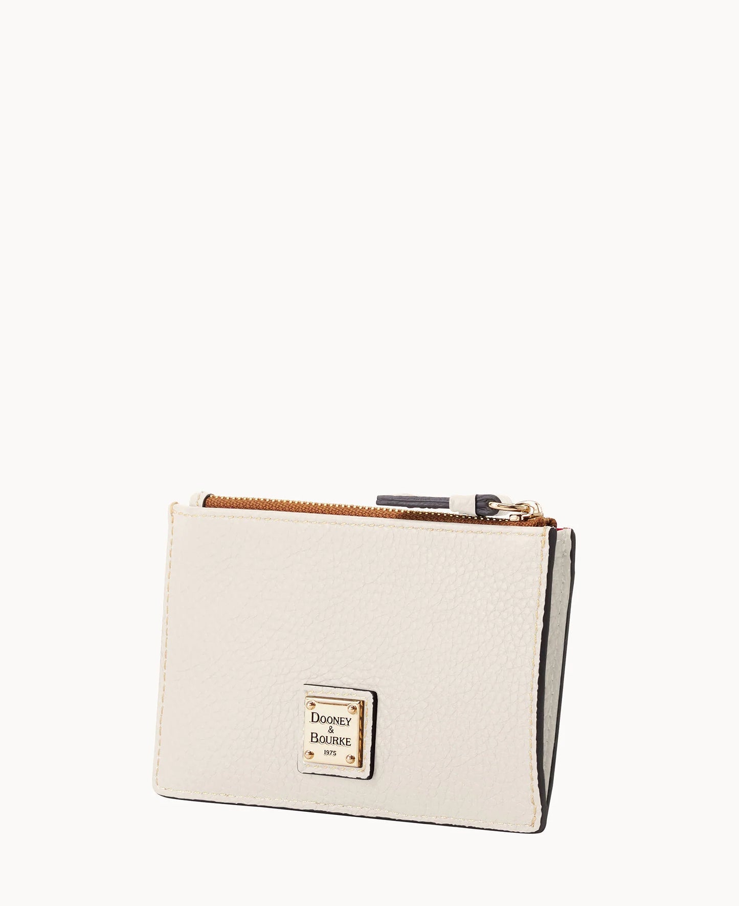 Pebble Grain Zip Credit Card Case