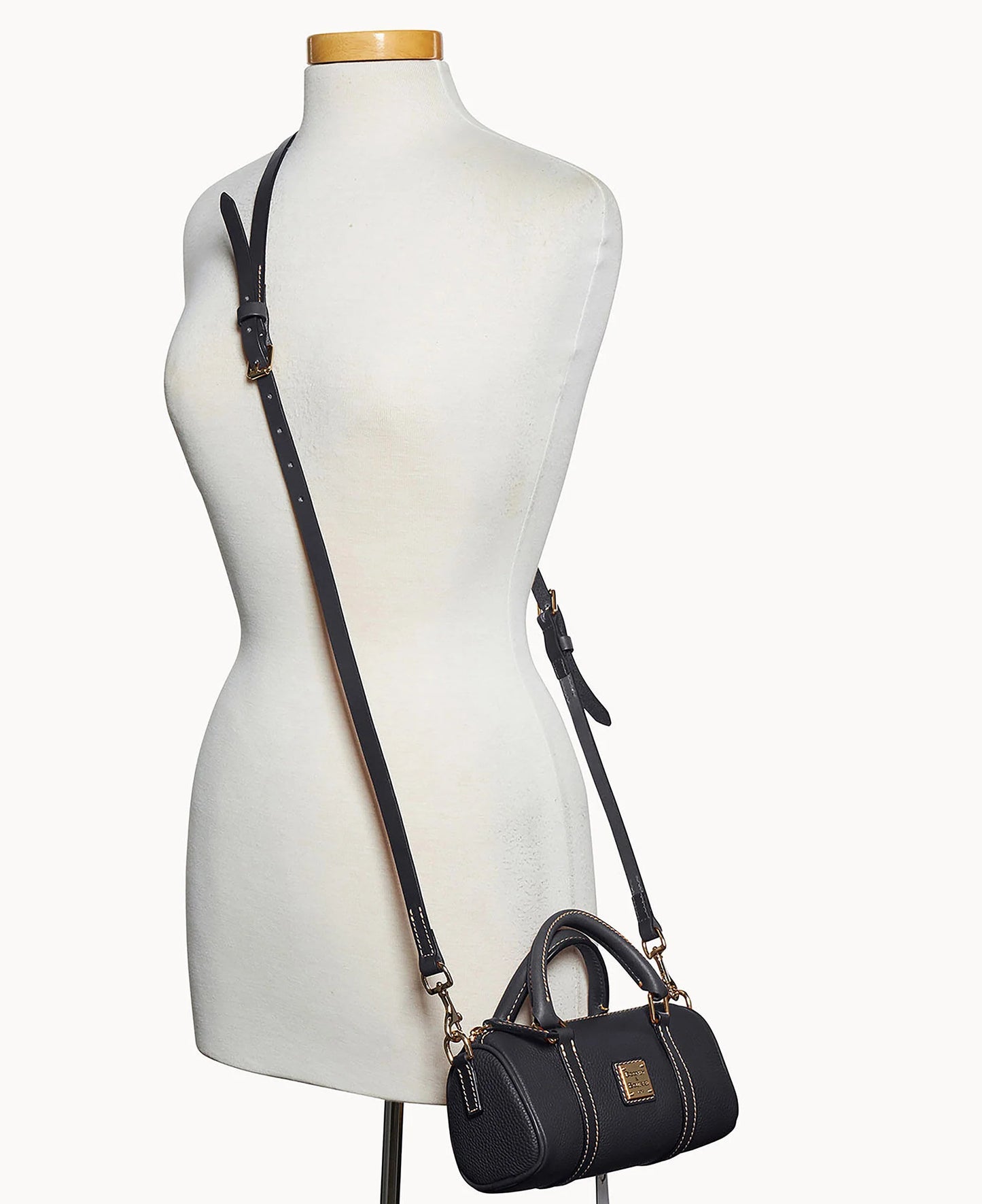 Pebble Grain Crossbody Barrel Satchel 20