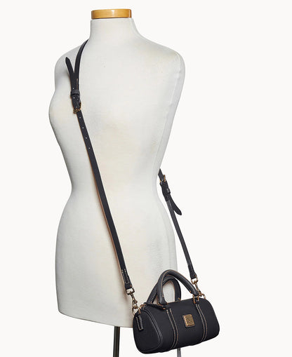 Pebble Grain Crossbody Barrel Satchel 20