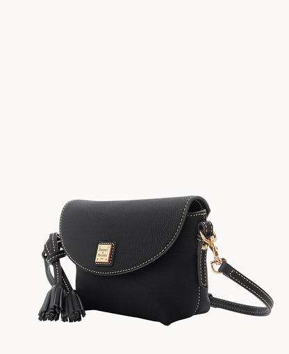 Pebble Grain Crossbody Saddle Bag