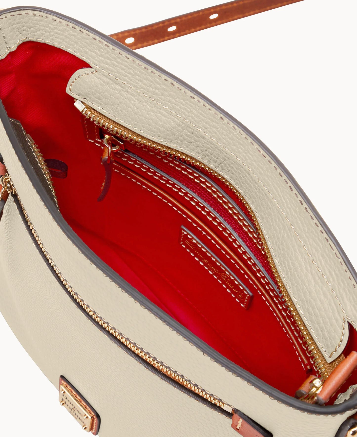 Pebble Grain Zip Crossbody