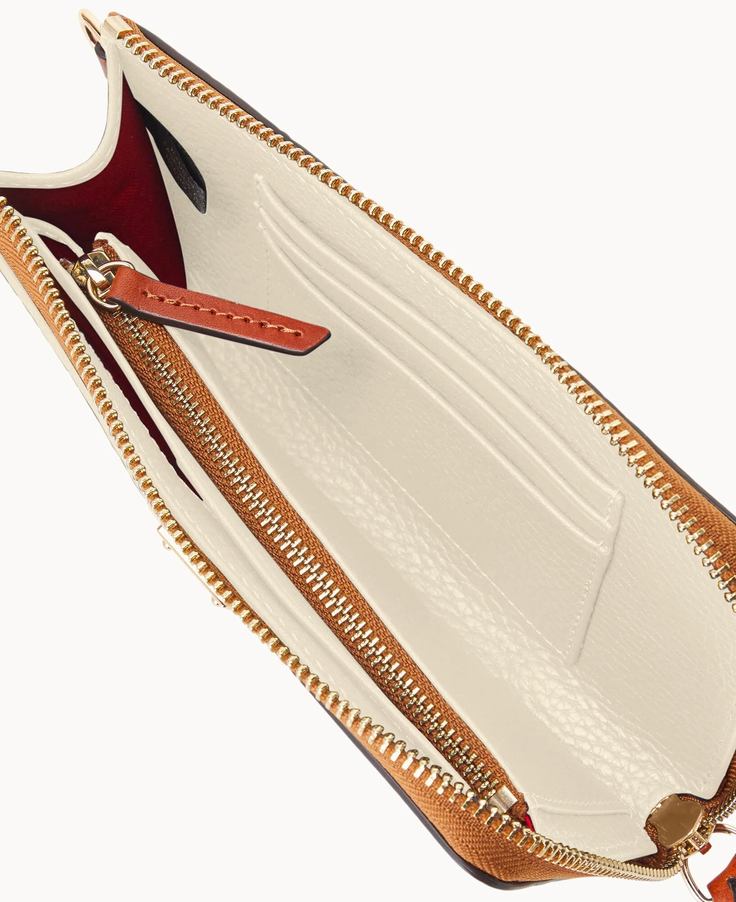 Pebble Grain Folded Zip Wristlet