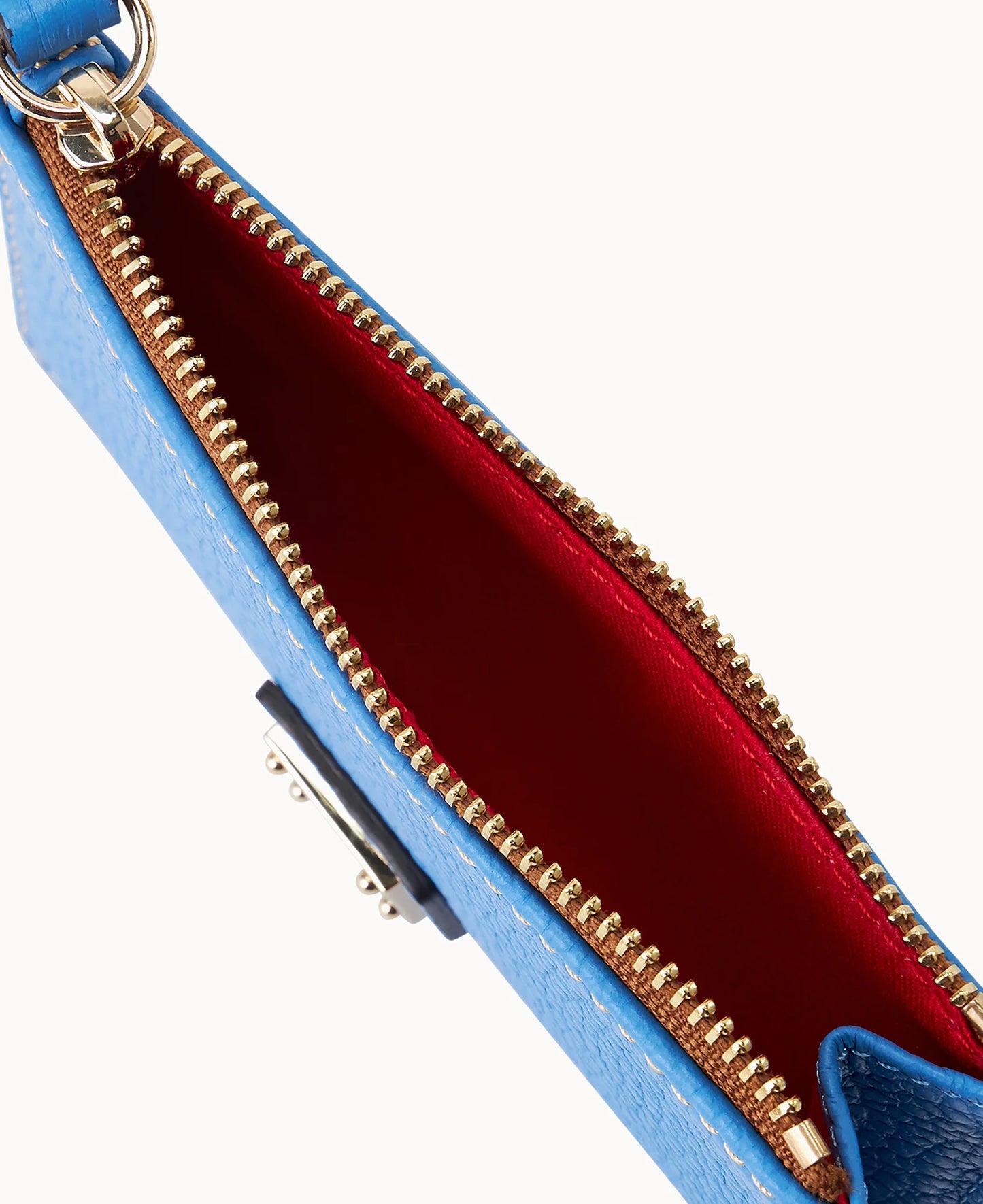Pebble Grain Zip Credit Card Case