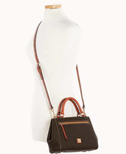 Pebble Grain Small Zip Satchel