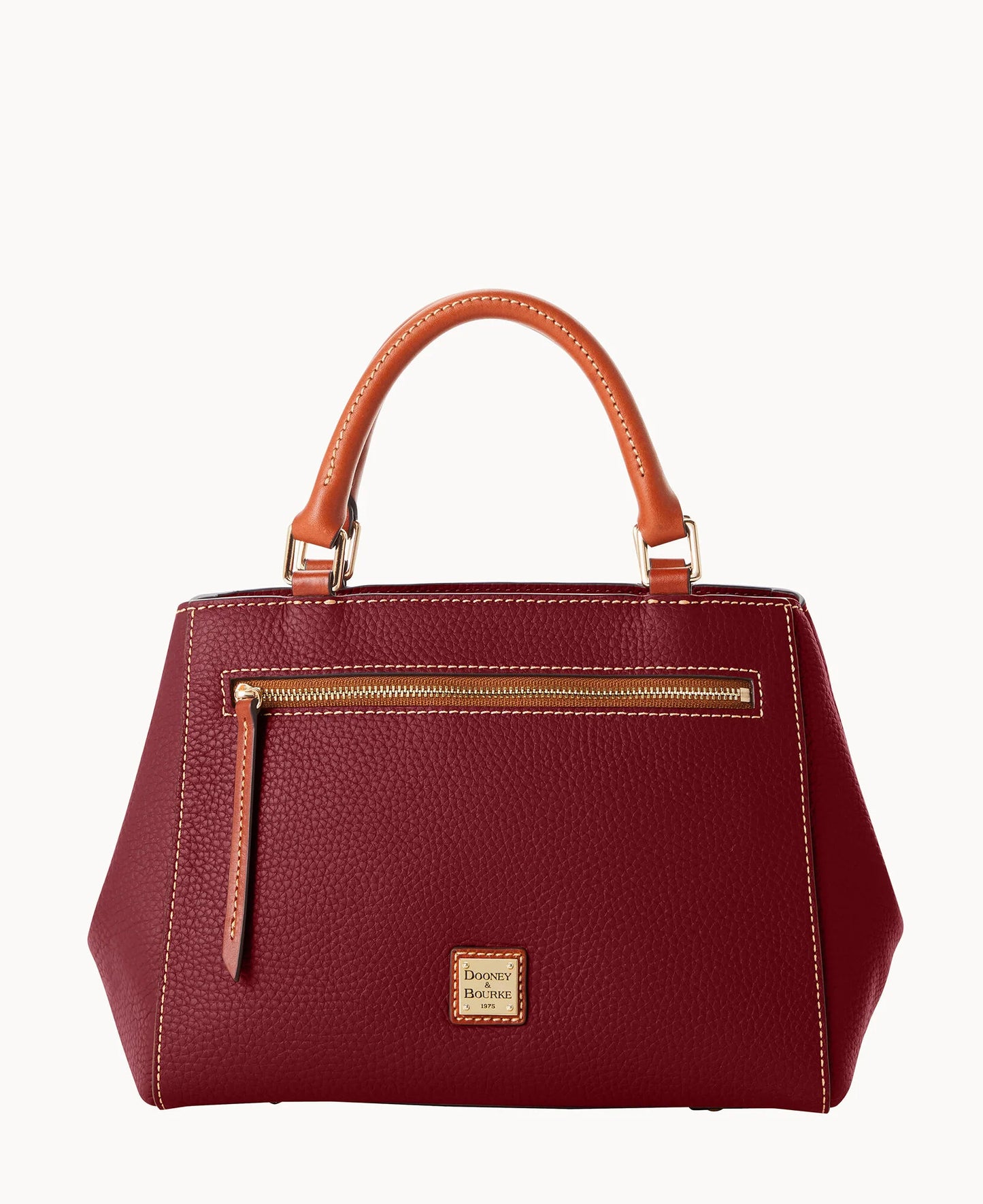 Pebble Grain Small Zip Satchel