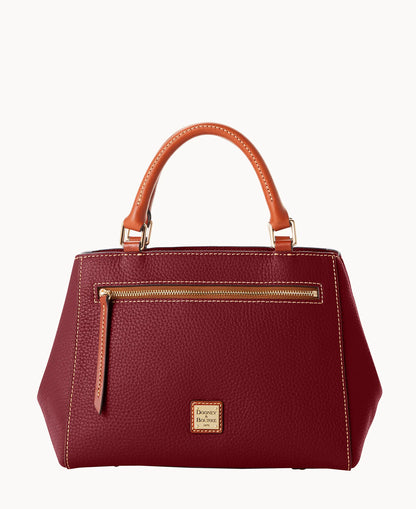Pebble Grain Small Zip Satchel