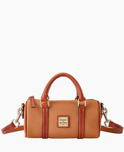 Pebble Grain Crossbody Barrel Satchel 20