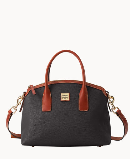 Pebble Grain Domed Satchel