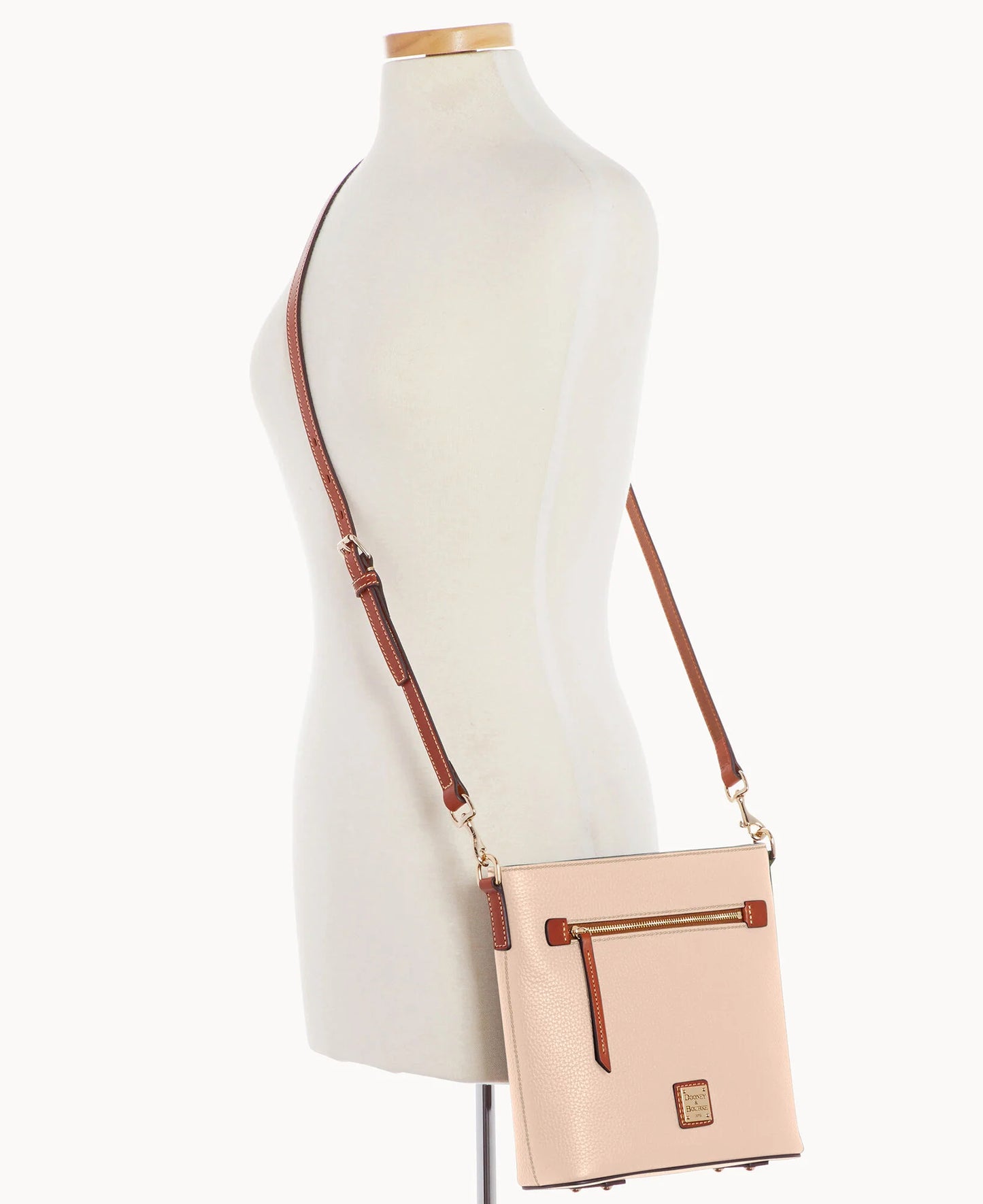 Pebble Grain Zip Crossbody