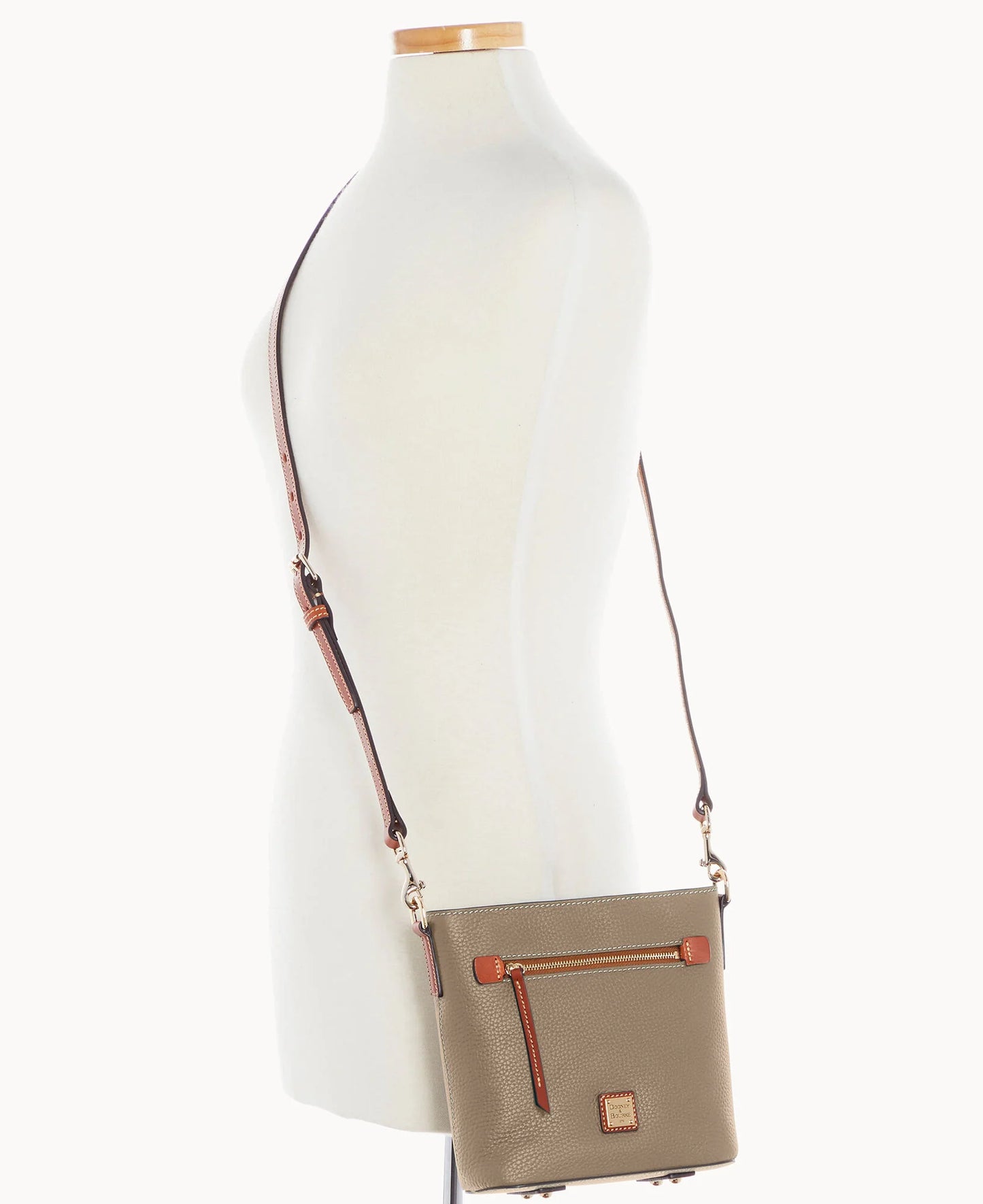 Pebble Grain Small Zip Crossbody