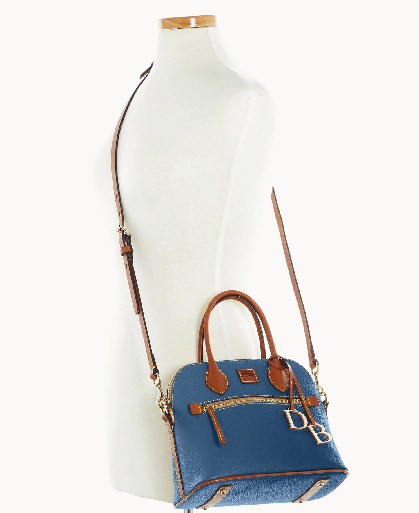 Pebble Grain Domed Satchel
