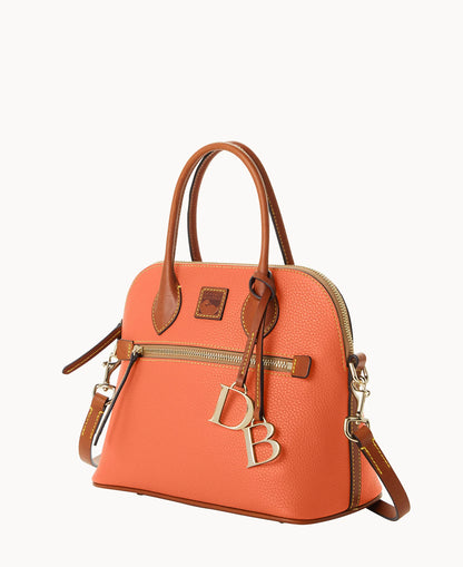 Pebble Grain Domed Satchel