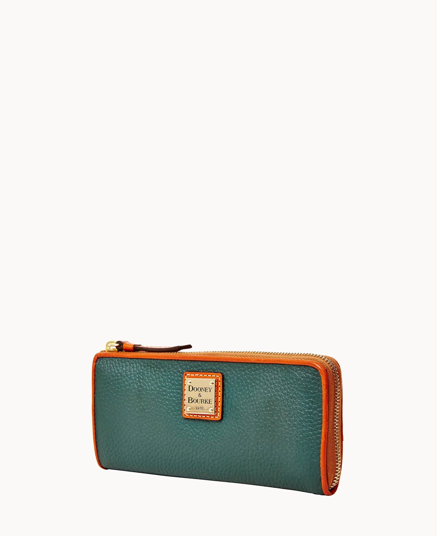 Pebble Grain Zip Clutch