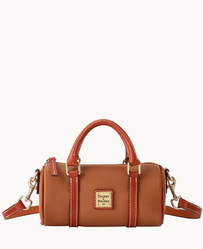 Pebble Grain Crossbody Barrel Satchel 20
