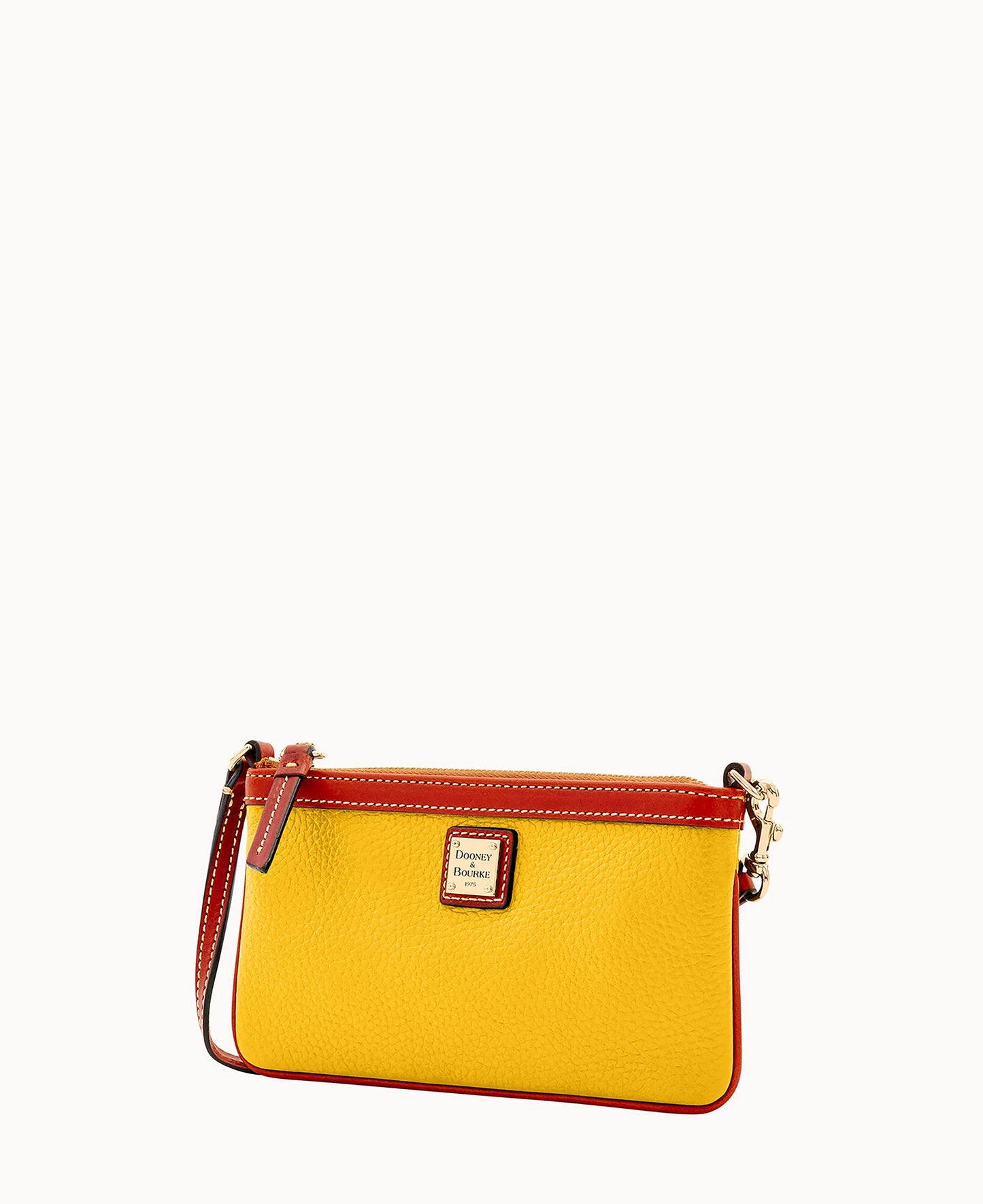 Pebble Grain Large Slim Wristlet