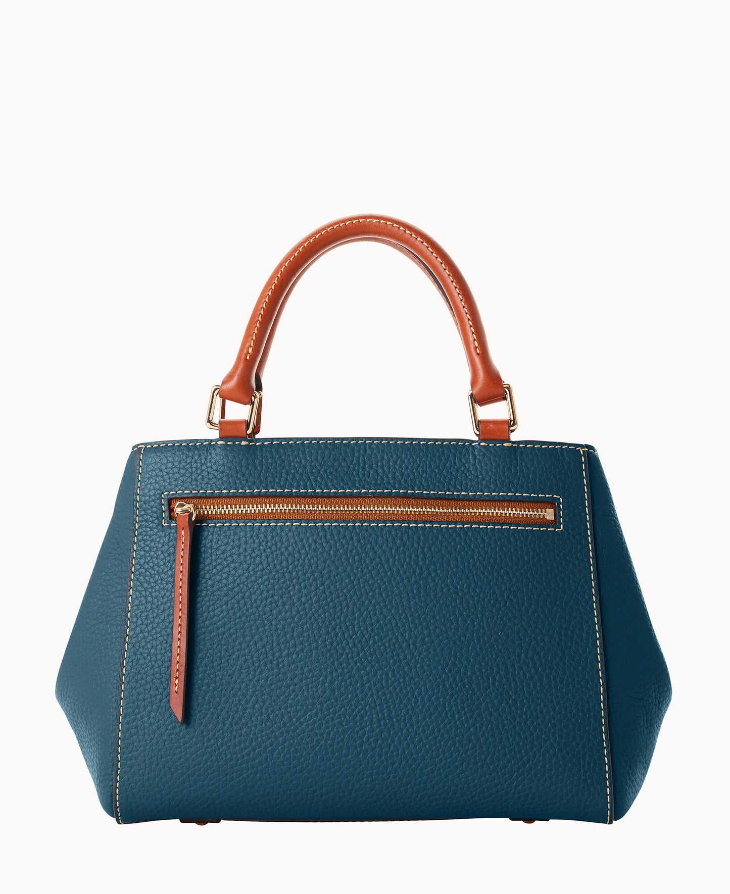 Pebble Grain Small Zip Satchel