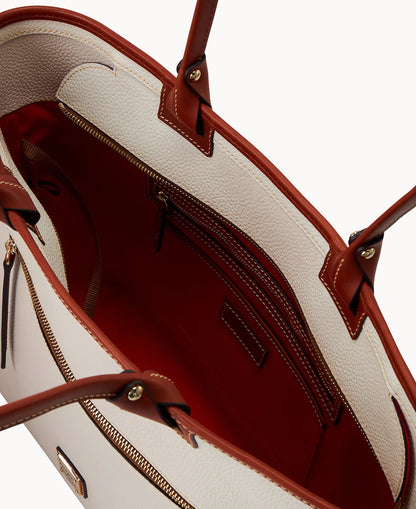 Pebble Grain Large Zip Tote