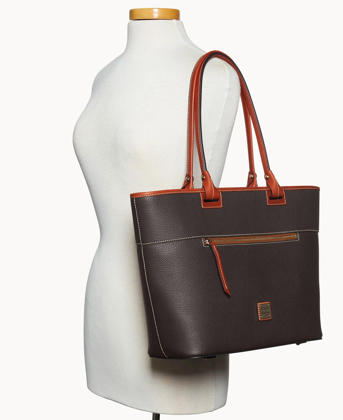 Pebble Grain Large Zip Tote