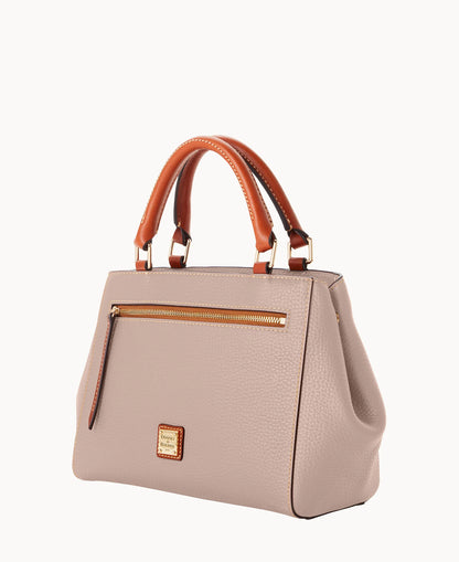Pebble Grain Small Zip Satchel