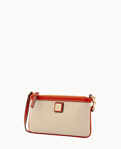 Pebble Grain Large Slim Wristlet