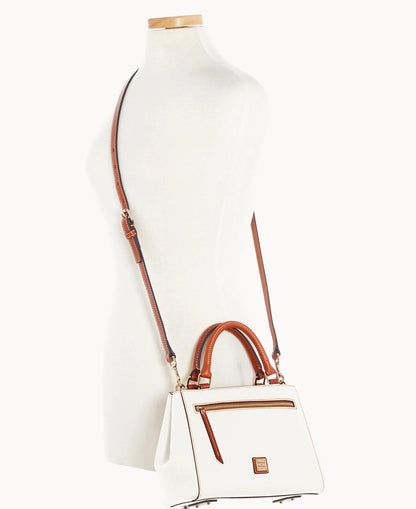 Pebble Grain Small Zip Satchel