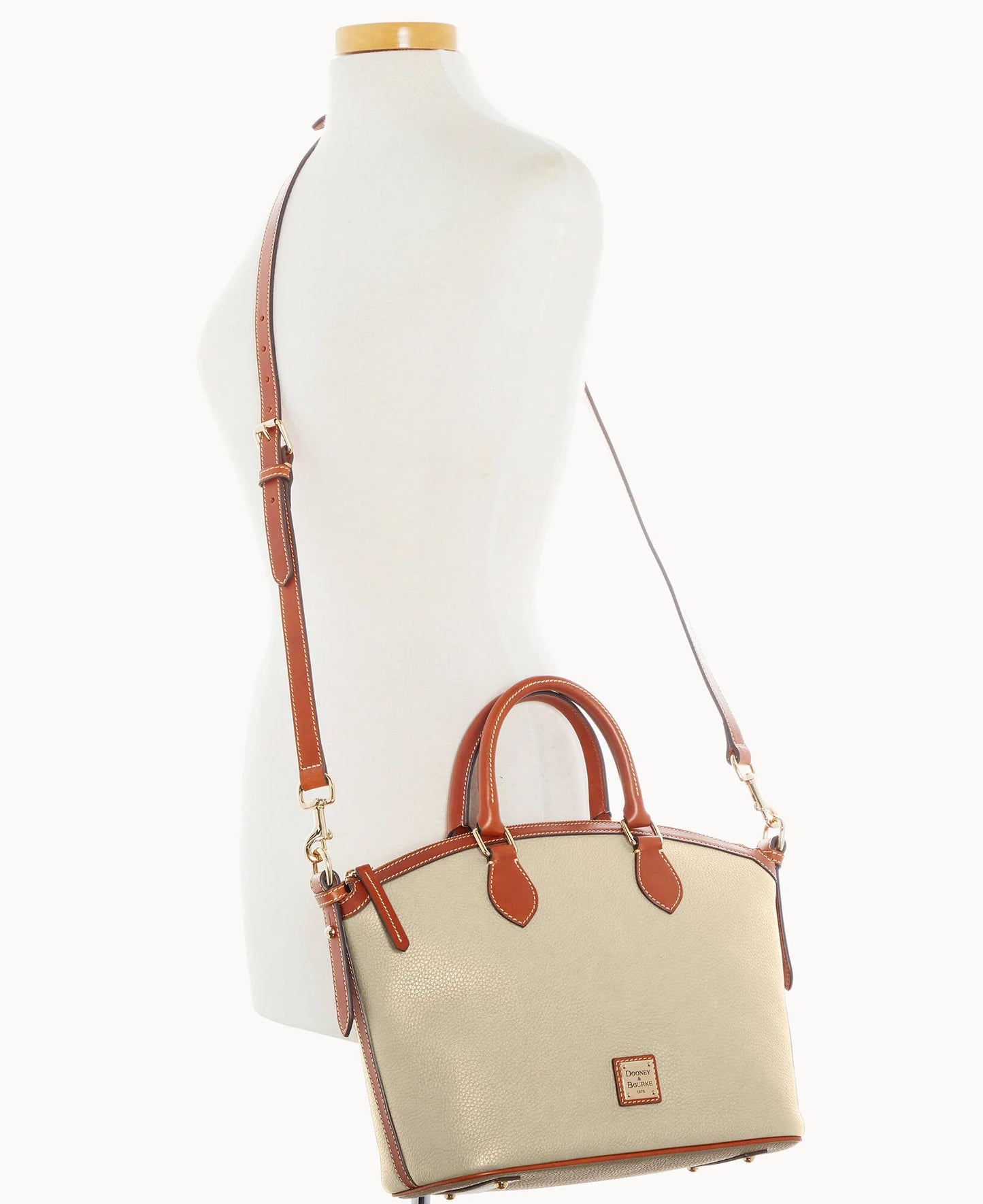 Pebble Grain Domed Satchel