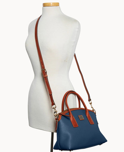 Pebble Grain Domed Satchel
