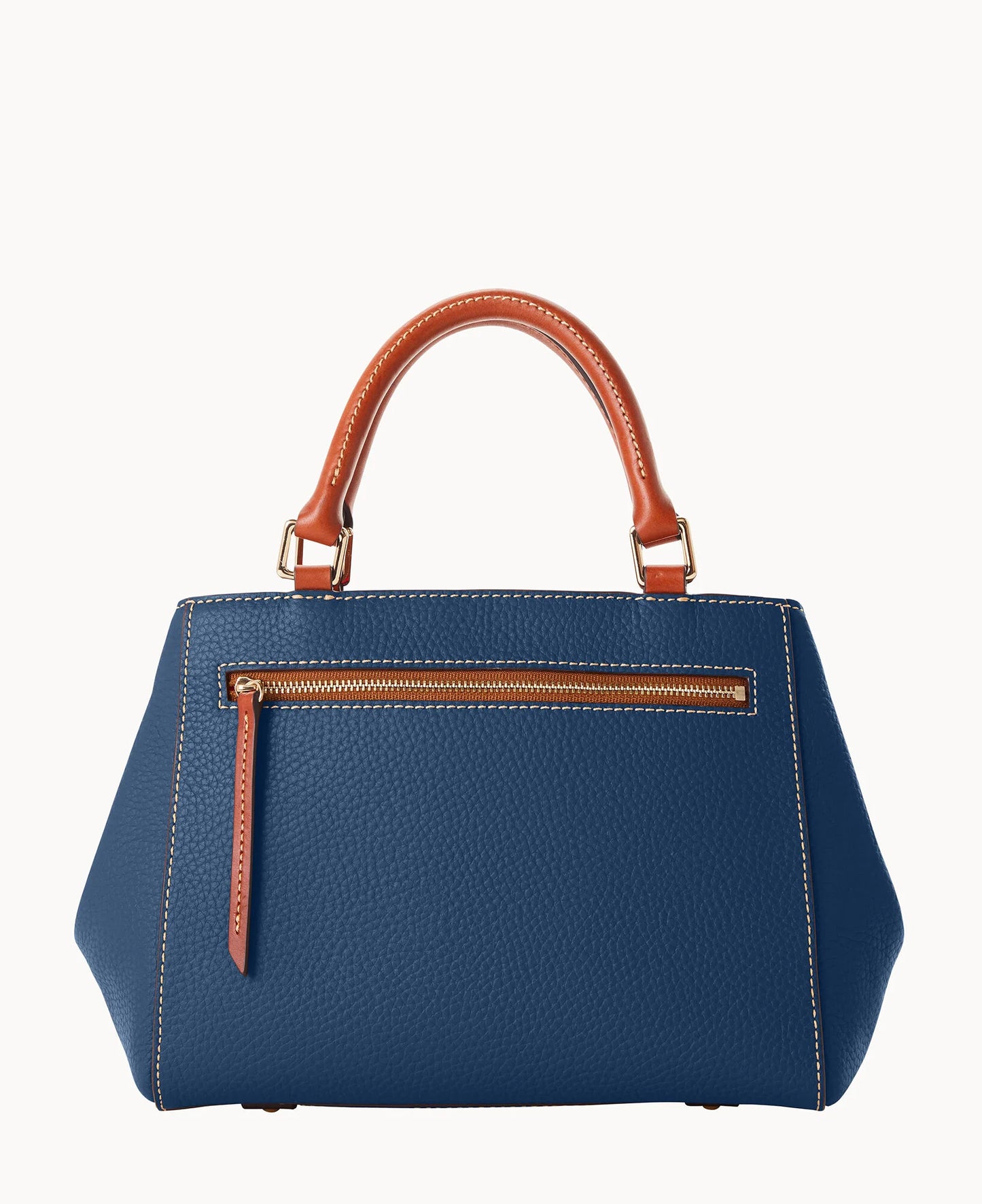 Pebble Grain Small Zip Satchel