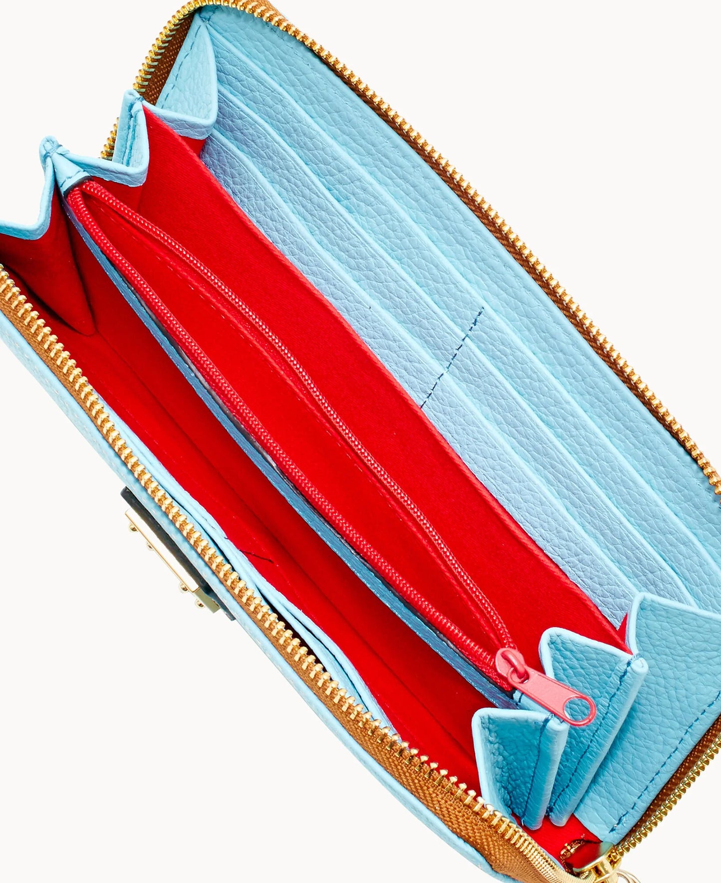 Pebble Grain Large Zip Around Wristlet