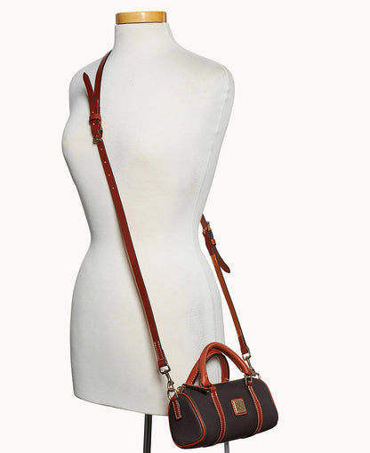 Pebble Grain Crossbody Barrel Satchel 20