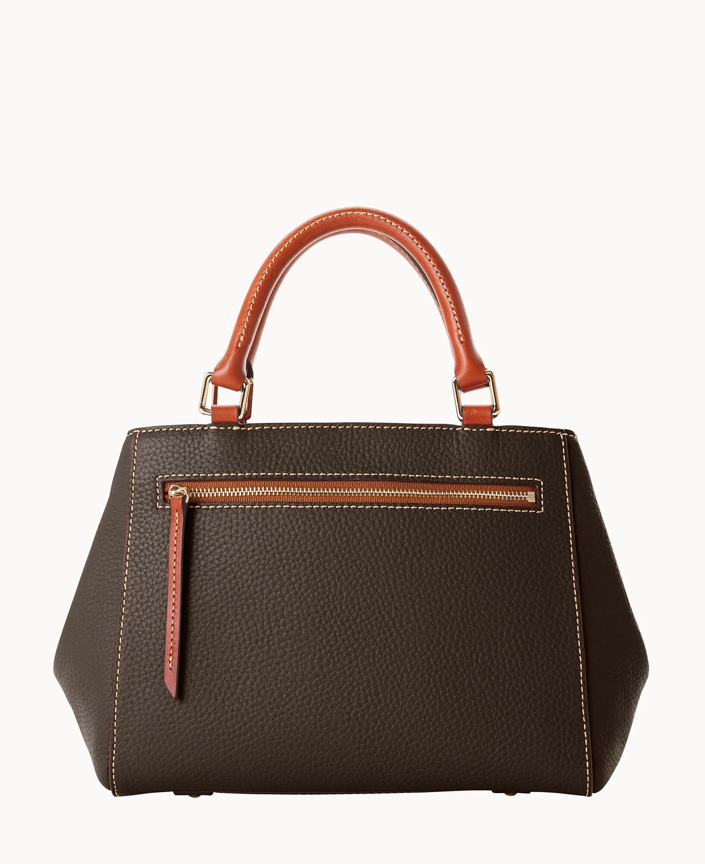 Pebble Grain Small Zip Satchel