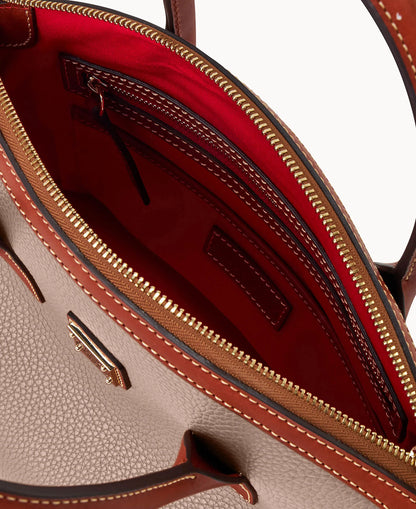 Pebble Grain Domed Satchel
