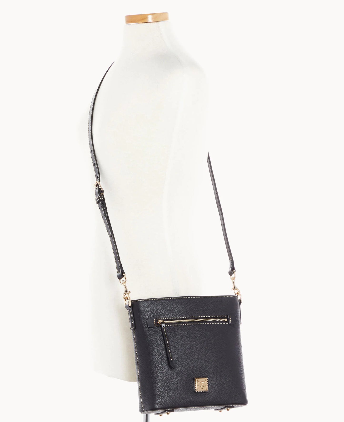 Pebble Grain Zip Crossbody