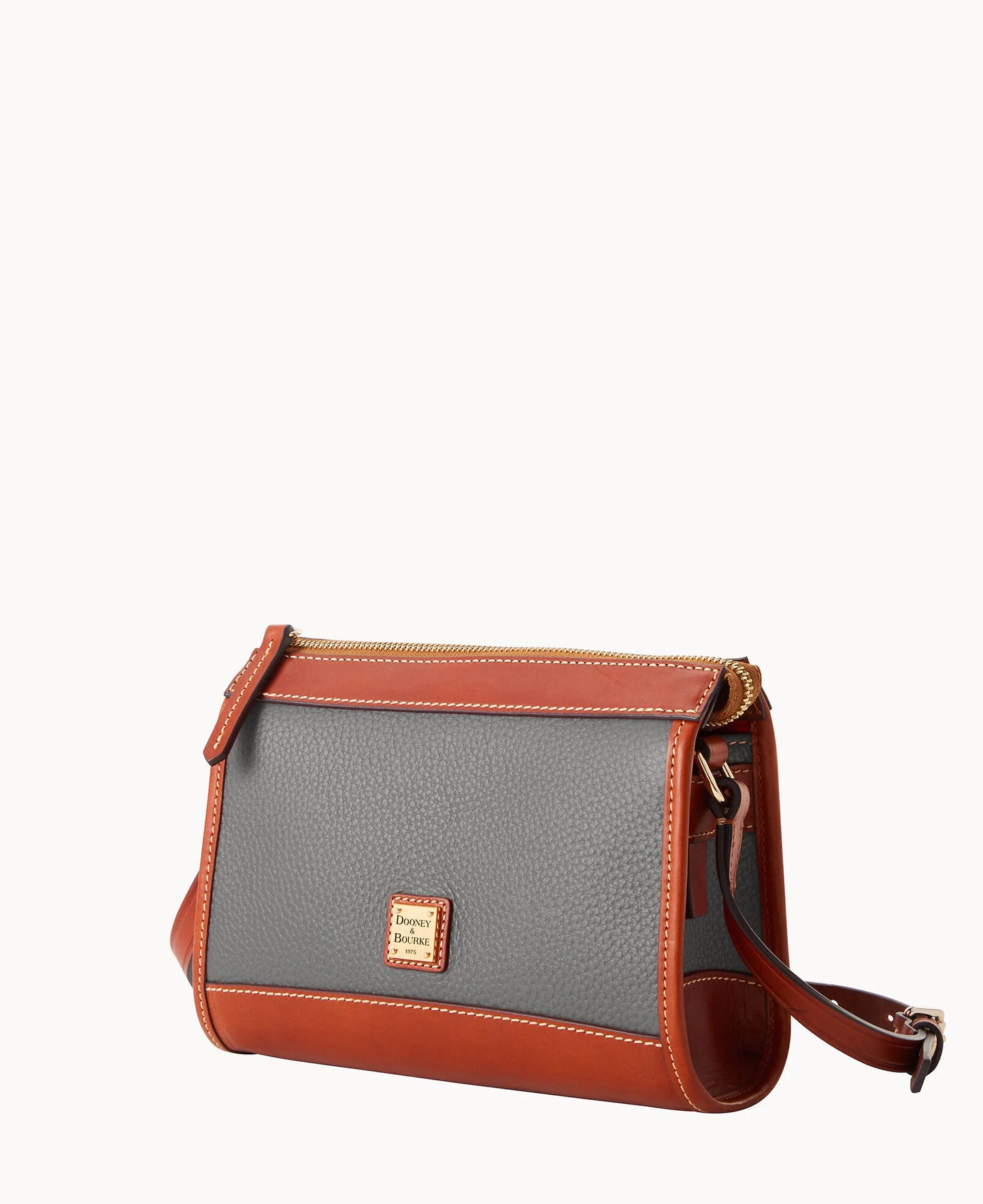 Pebble Grain Zip Crossbody