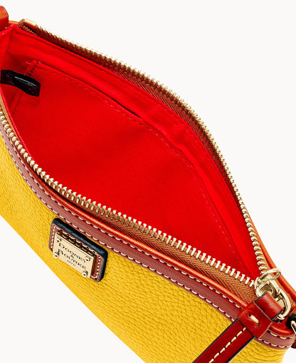Pebble Grain Large Slim Wristlet