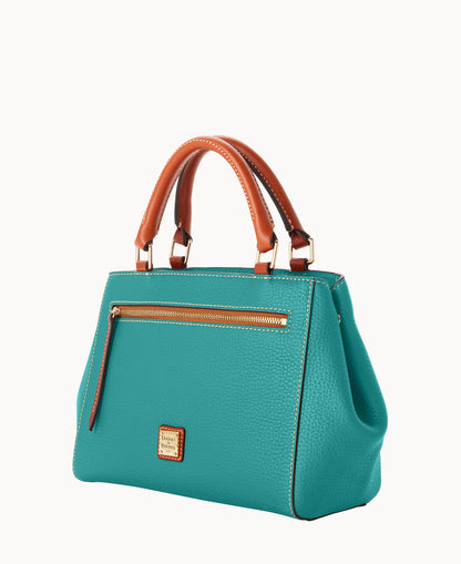 Pebble Grain Small Zip Satchel