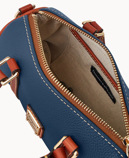 Pebble Grain Crossbody Barrel Satchel 20