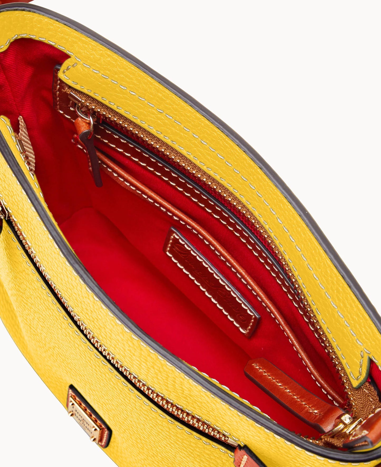 Pebble Grain Small Zip Crossbody