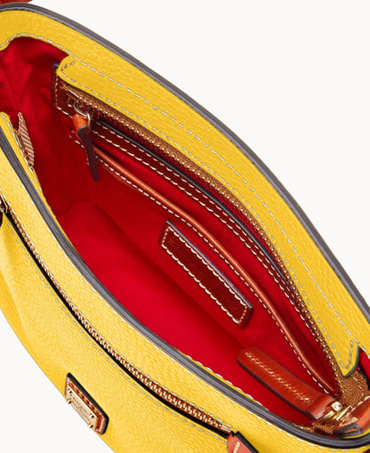 Pebble Grain Small Zip Crossbody